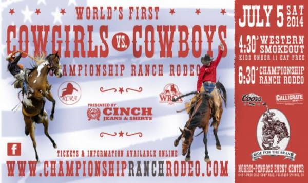 World’s First Cowgirls vs Cowboys Championship Ranch Rodeo