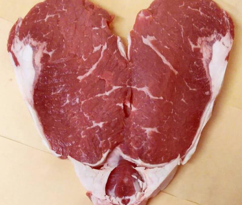 DID YOU KNOW?… A butterflied steak just happens to look like a heart. Need one for a gift? Just ask the butcher at the fresh meat case to cut you one. Or two. Anytime, for any reason!